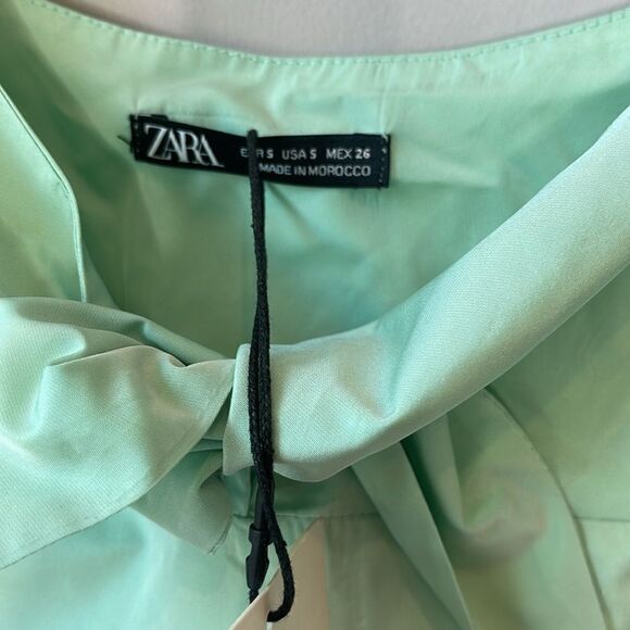 ZARA Limited Edition Puff Sleeve One Shoulder Crop Top Size Small - Picture 8 of 10